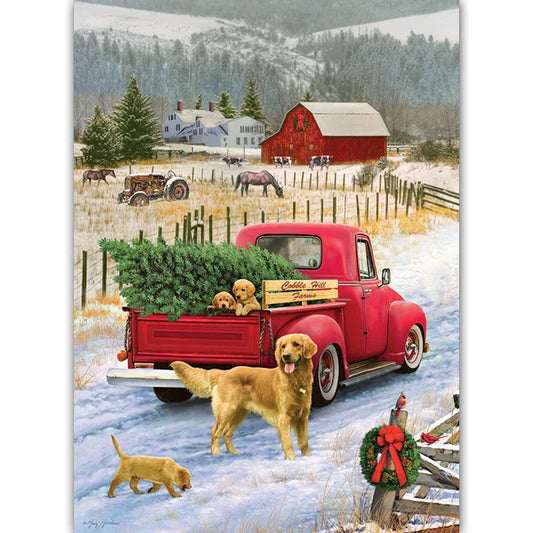 Christmas on the Farm 1000 Piece Jigsaw Puzzle By Cobble Hill - Puzazzled