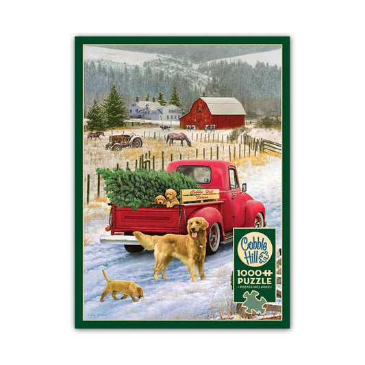 Christmas on the Farm 1000 Piece Jigsaw Puzzle By Cobble Hill - Puzazzled