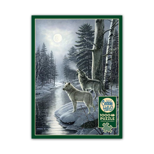 Wolves by Moonlight 1000 Piece Jigsaw Puzzle By Cobble Hill - Puzazzled