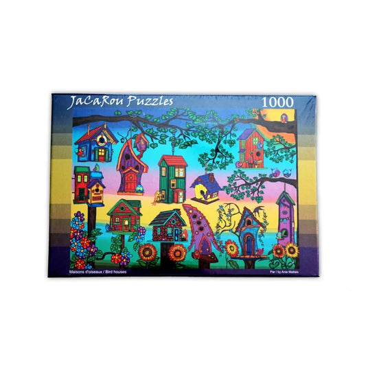 Bird Houses - 1000 Piece Jigsaw Puzzle by JaCaRou Puzzles - Puzazzled