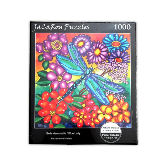 Blue Lady - 1000 Piece Jigsaw Puzzle by JaCaRou Puzzles - Puzazzled