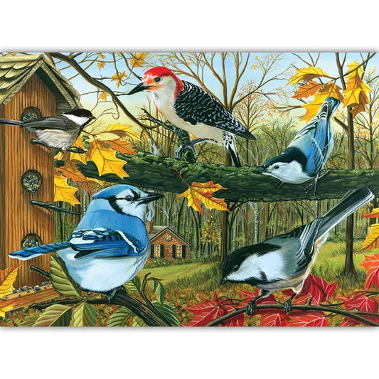 Backyard Feeder - 1000 Piece Jigsaw Puzzle by Jack Pine - Puzazzled