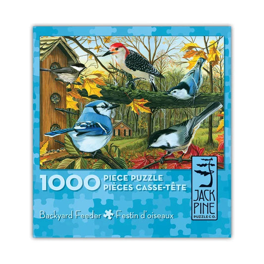 Backyard Feeder - 1000 Piece Jigsaw Puzzle by Jack Pine - Puzazzled