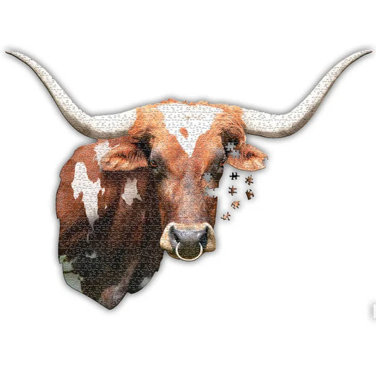 I AM Longhorn - 550 Piece Jigsaw Puzzle by Madd Capp Games - Puzazzled