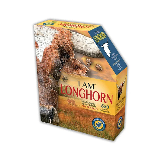 I AM Longhorn - 550 Piece Jigsaw Puzzle by Madd Capp Games - Puzazzled