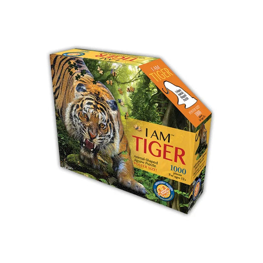 I AM Tiger -1000 Piece Jigsaw Puzzle by Madd Capp Games - Puzazzled